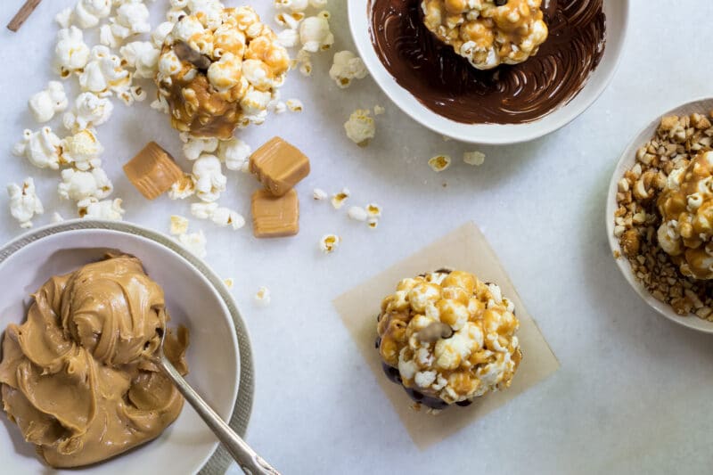 Making peanut butter snacks