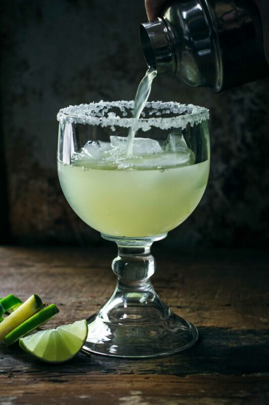 Pouring the Pineapple Margarita