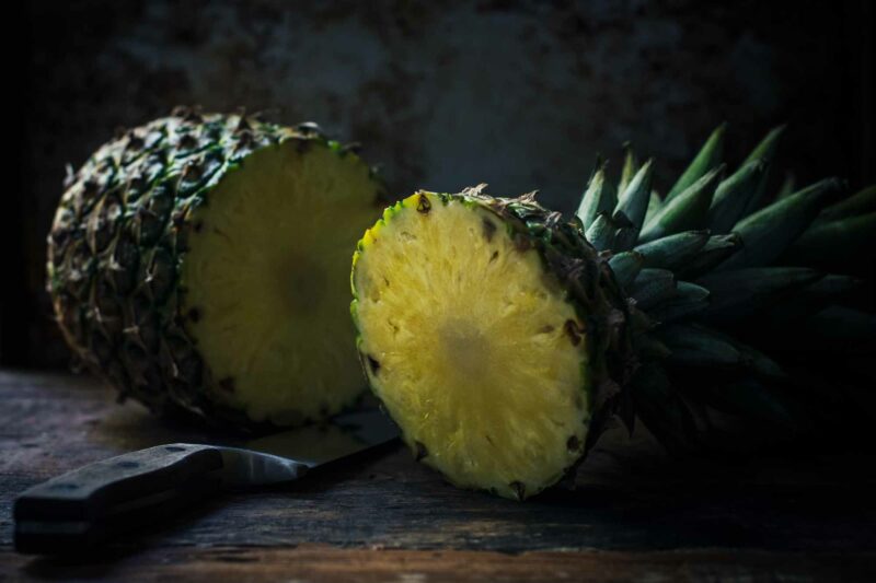 Sliced pineapple