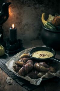 Bacon Wrapped Potatoes - Frightening Fingerlings