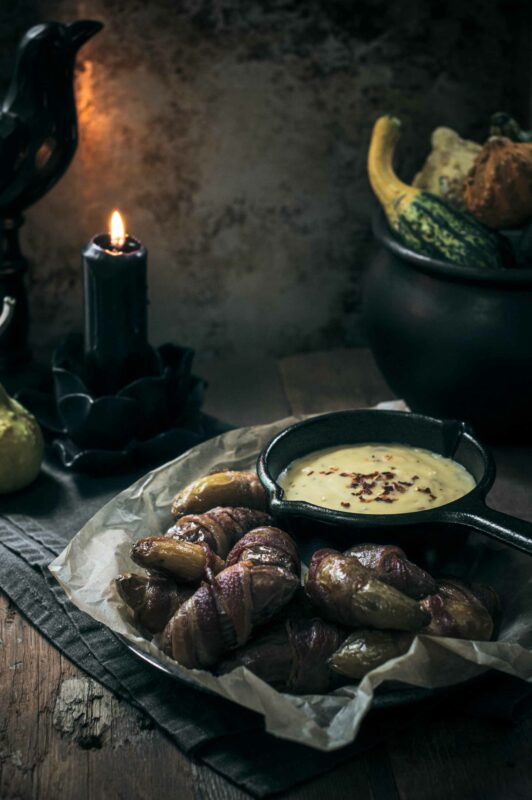 Bacon Wrapped Potatoes - Frightening Fingerlings
