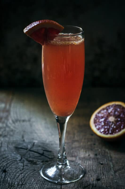 Orange garnished cocktail