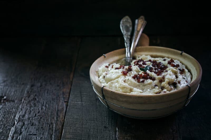 Idaho potatoes with sage and pancetta recipe