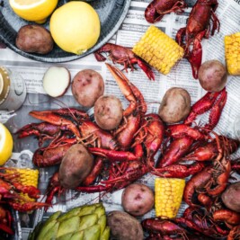 Crawfish boil feast