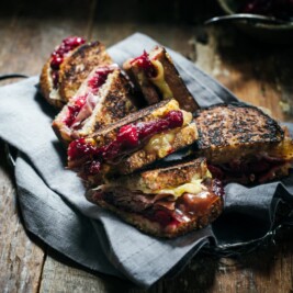 Grilled Gouda Prosciutto and Balsamic Cranberry Chutney