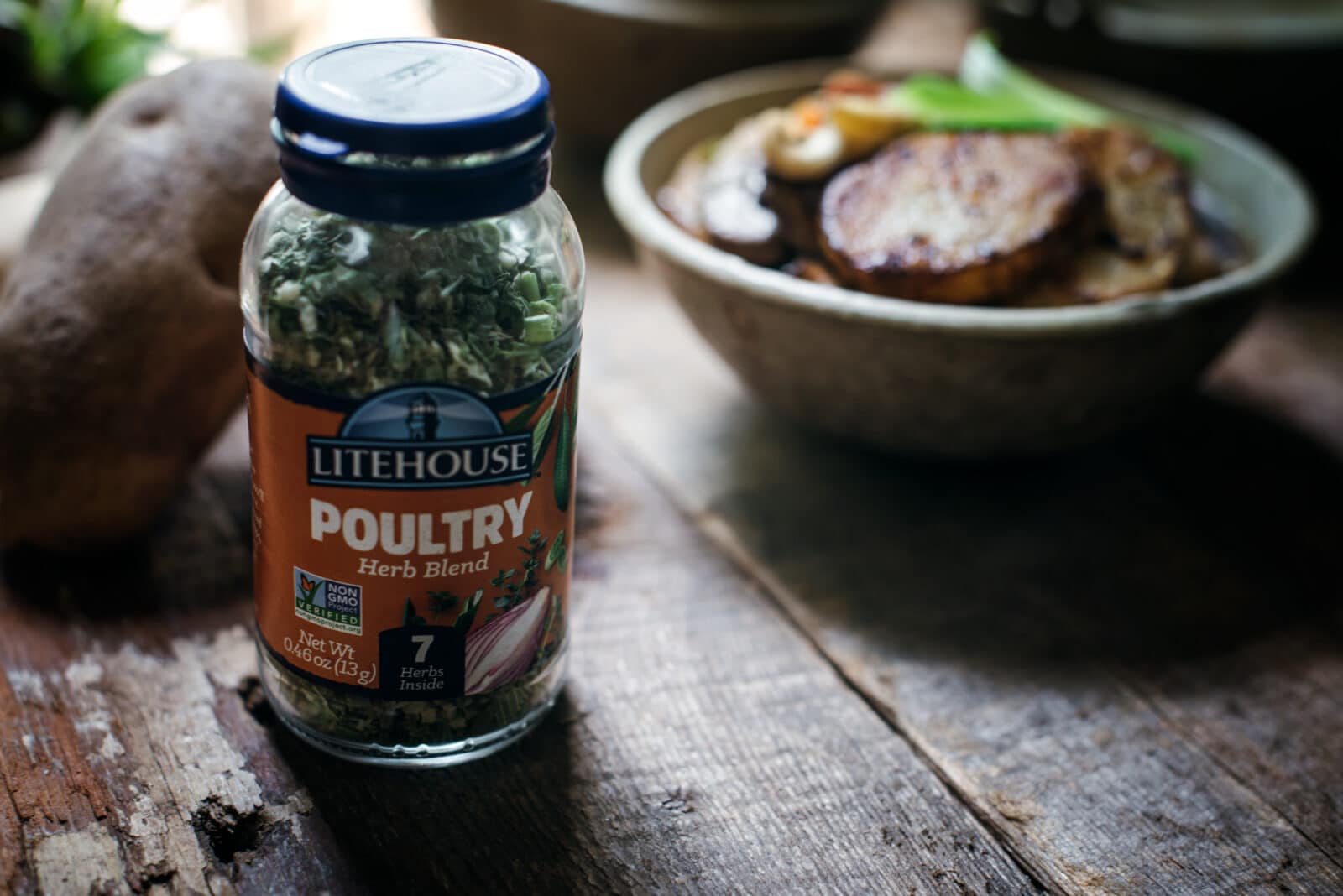 Freeze dried Litehouse Poultry herbs with Idaho potatoes