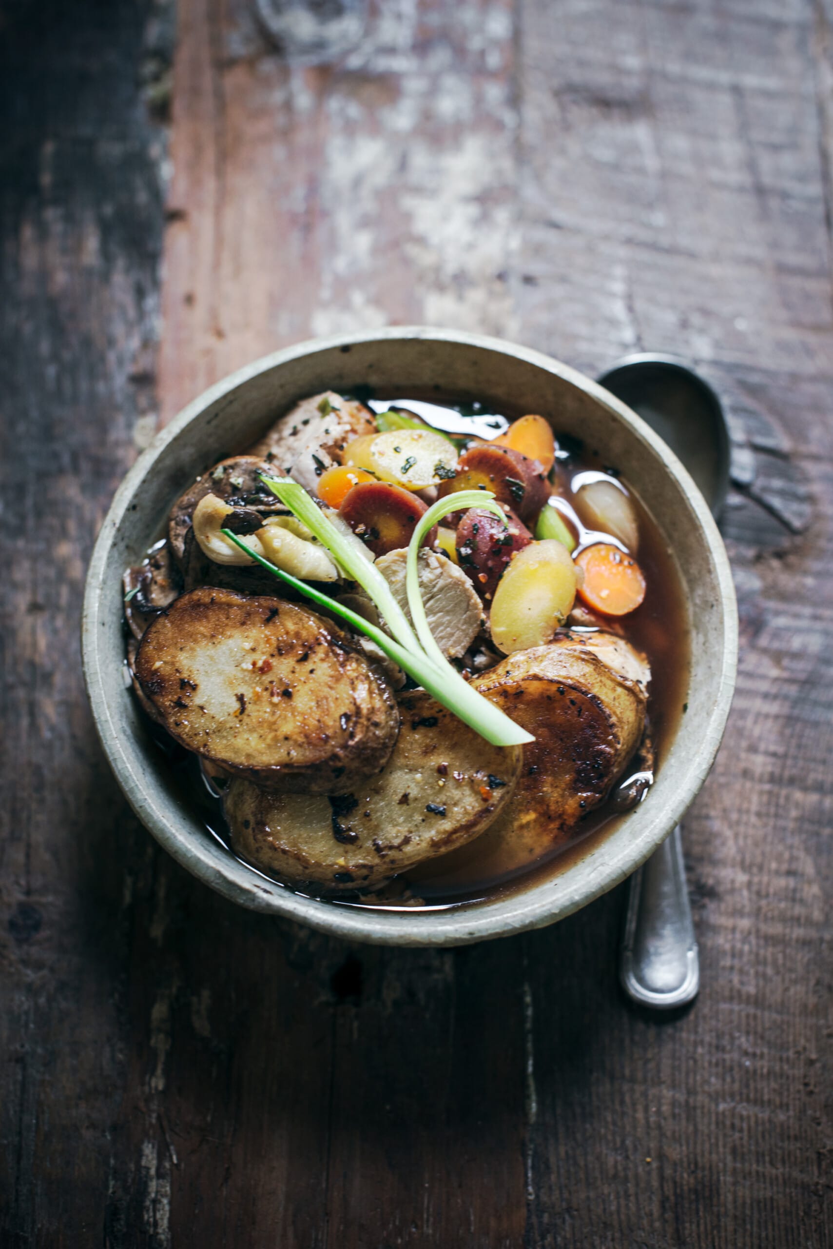 Mushroom Potato and Chicken Hot Pot recipe