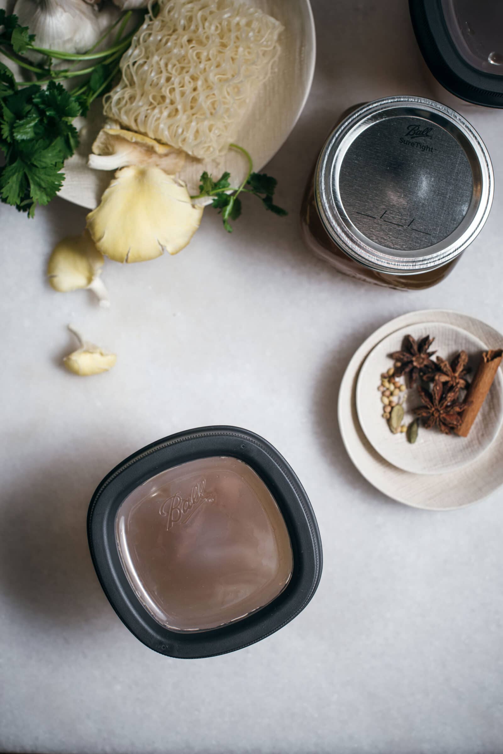 Ball Freezer Jar with INgredients