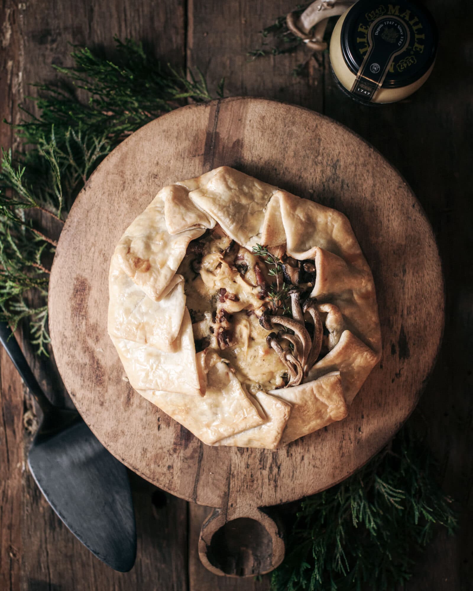 Mushroom Gouda Dijon Galette