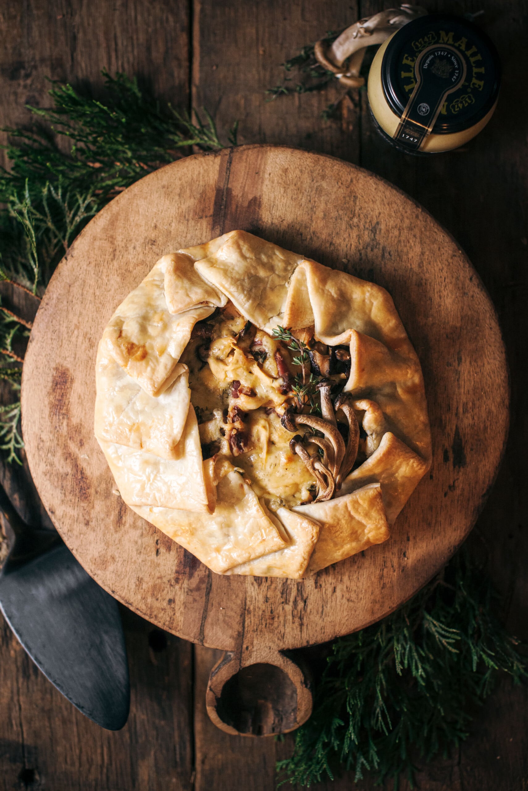 Mushroom Gouda Dijon Galette