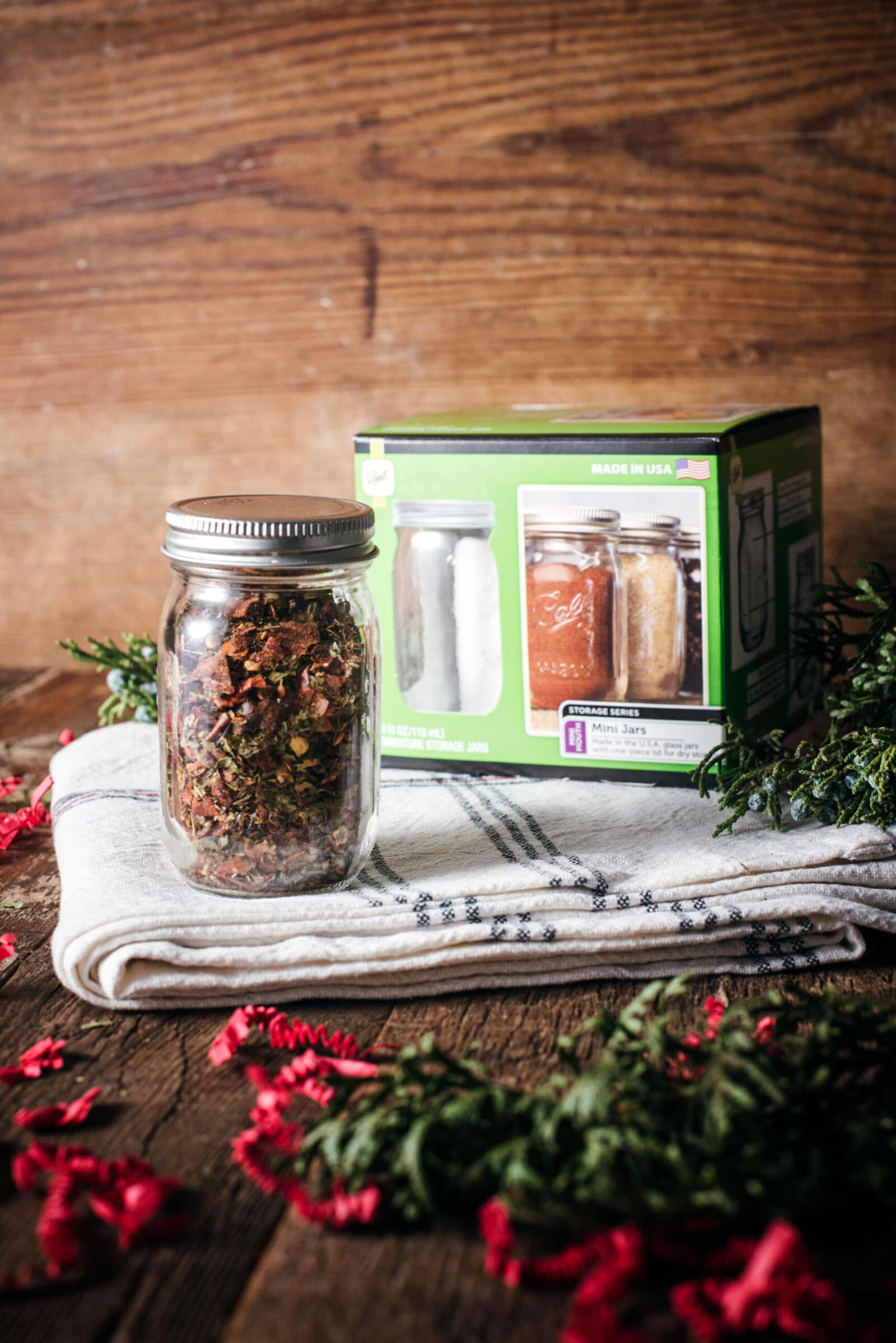 Ball Mini Mason Jars with Bruschetta Mix