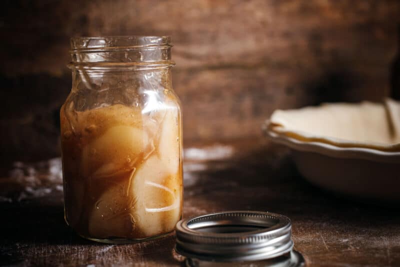 Sharing Jar of Apple Pie Filling