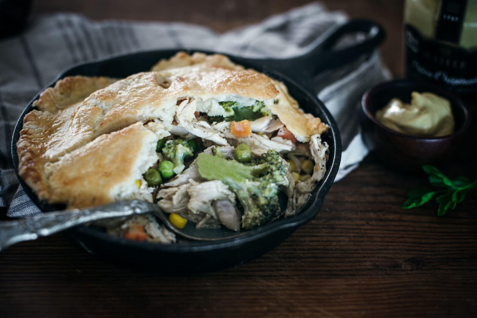 Serving southern chicken pot pie recipe