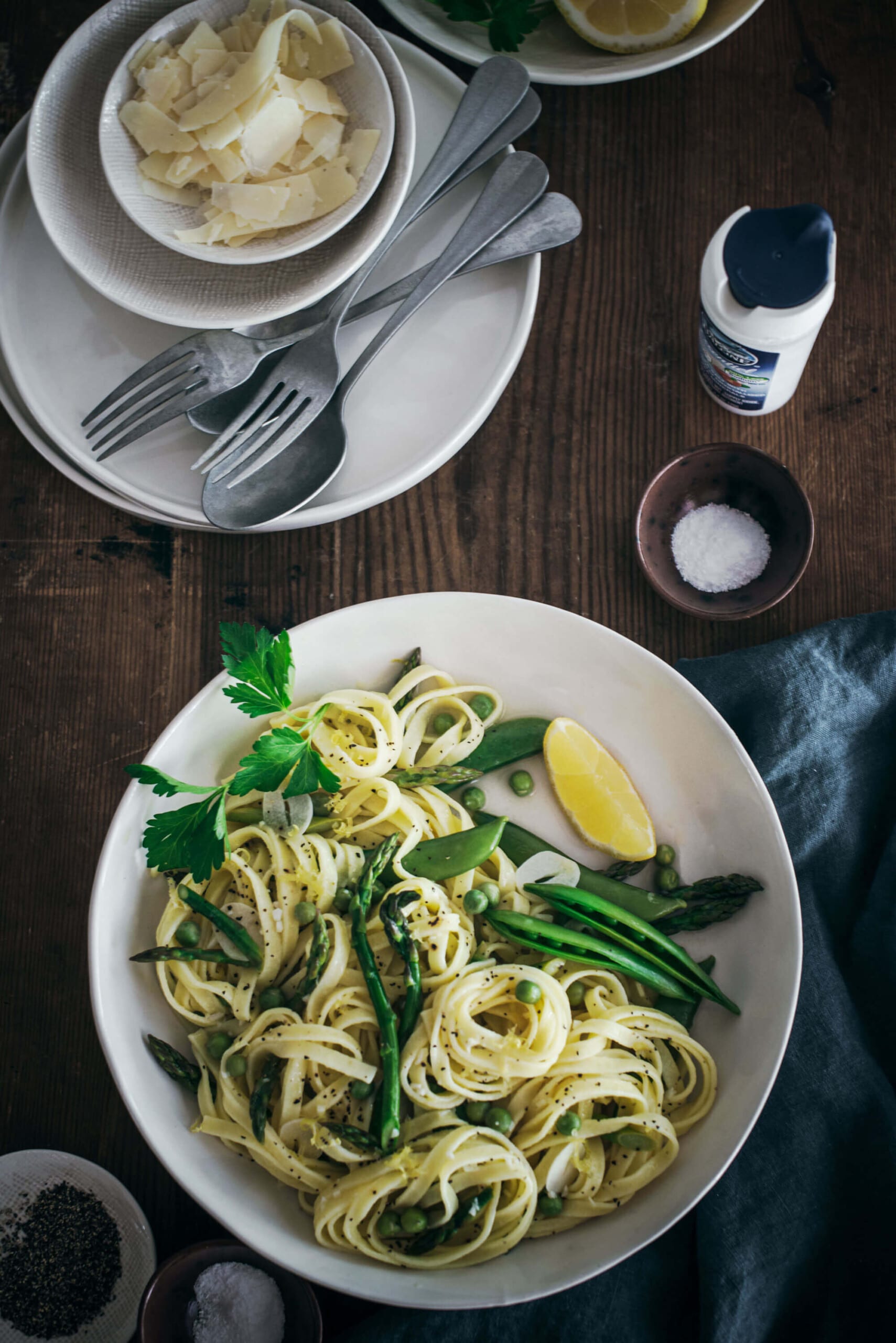 Bowl of spring pasta