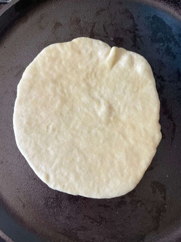 cooking a tortilla