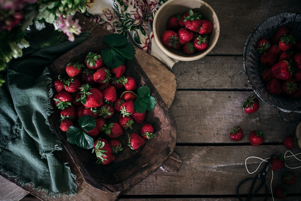 Bowl of fresh strawberries