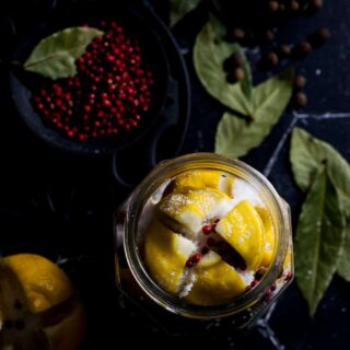 Preserved lemons in jar