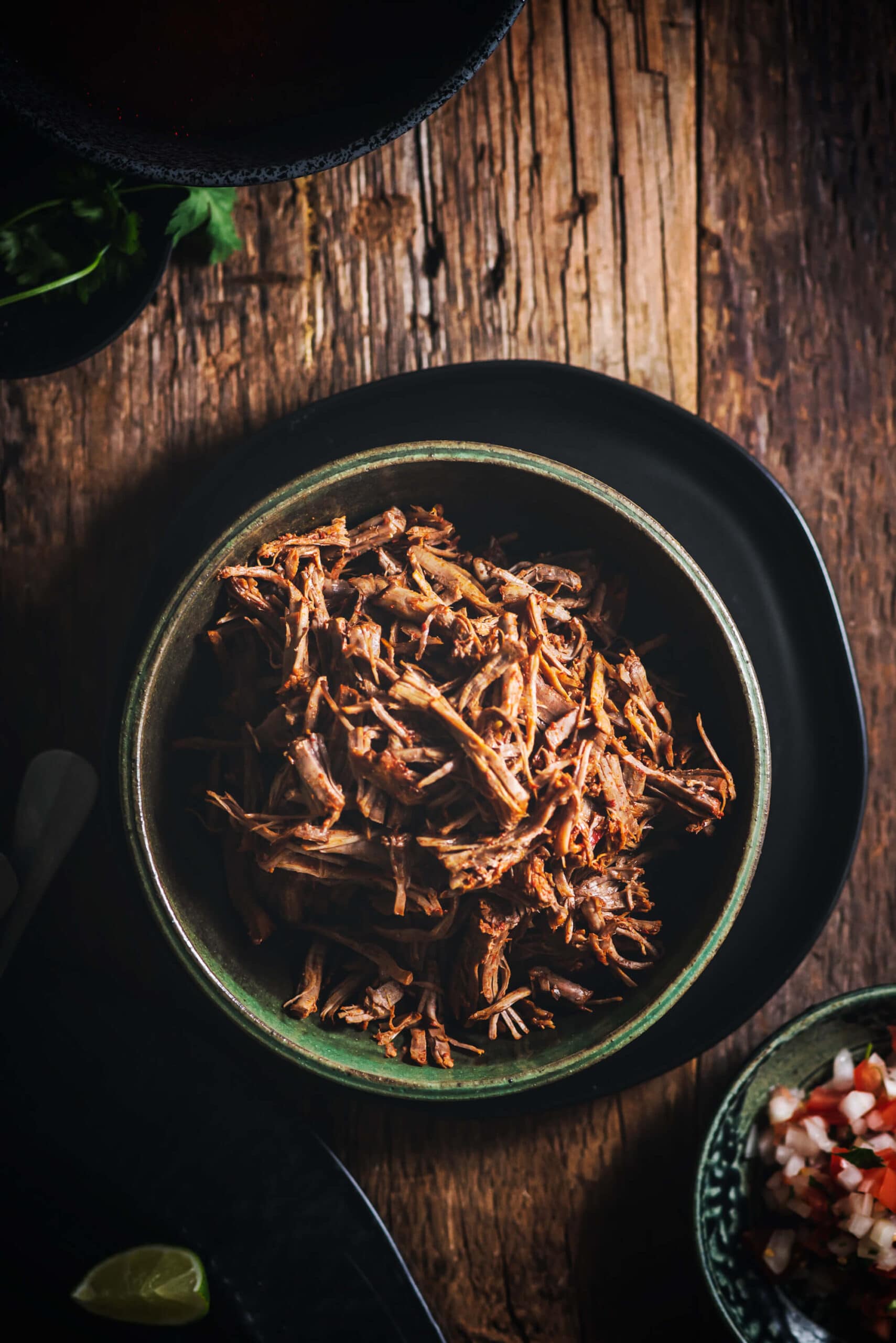 Mexican beef stew - shredded beef filling